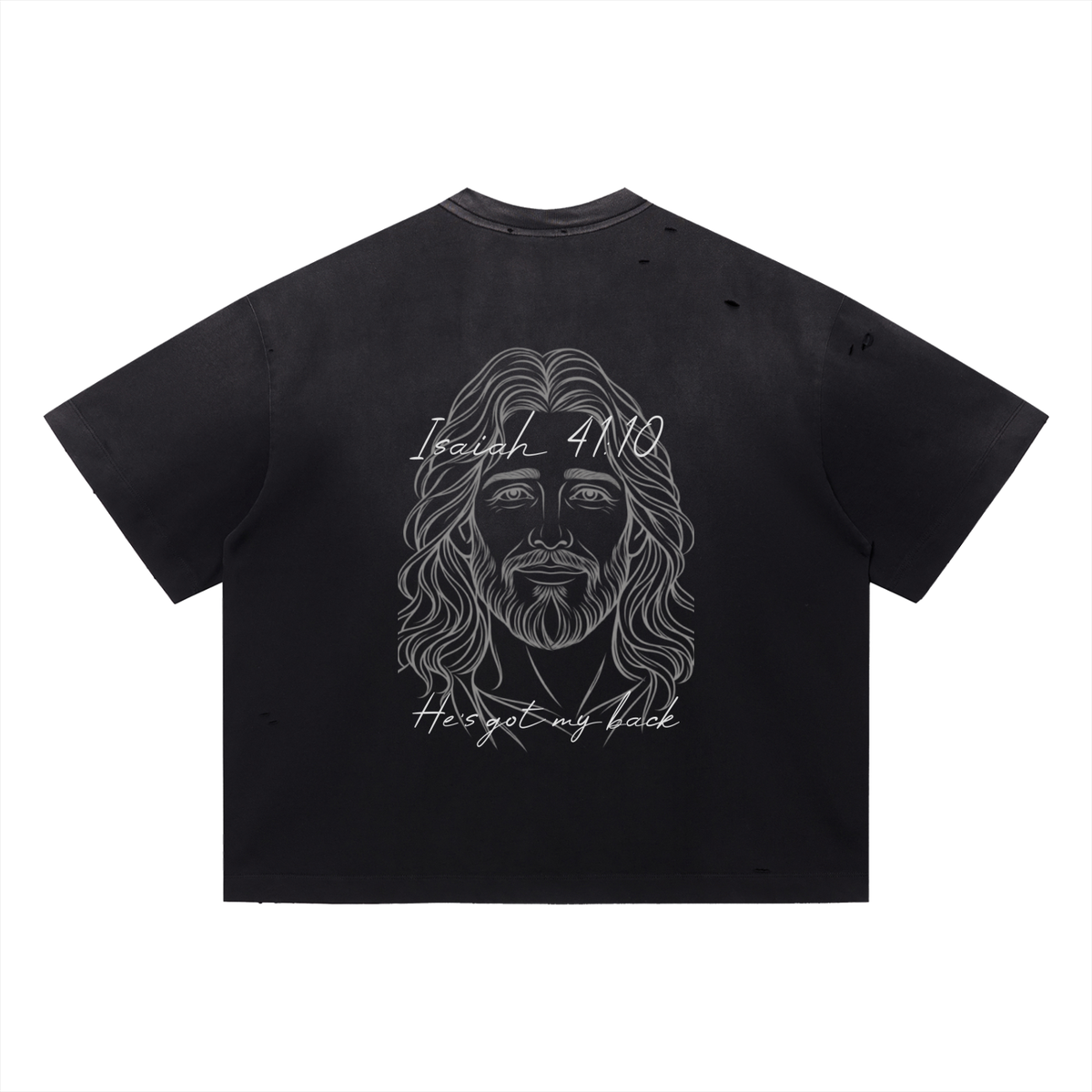 Isaiah 41:10 Distressed Boxy Tee