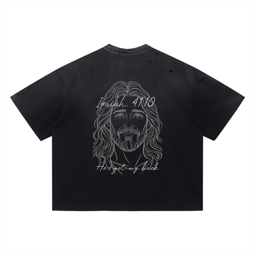 Isaiah 41:10 Distressed Boxy Tee