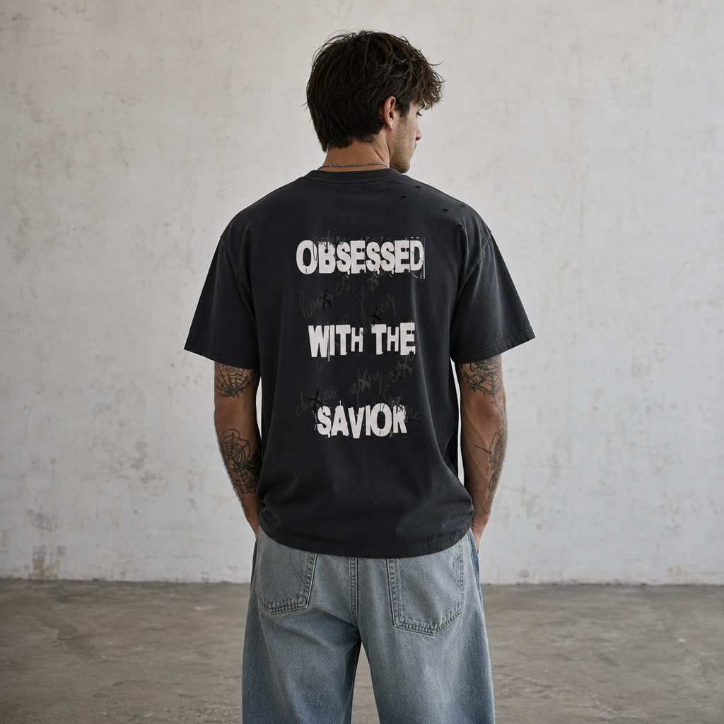 Obsessed with the Savior Boxy Distressed