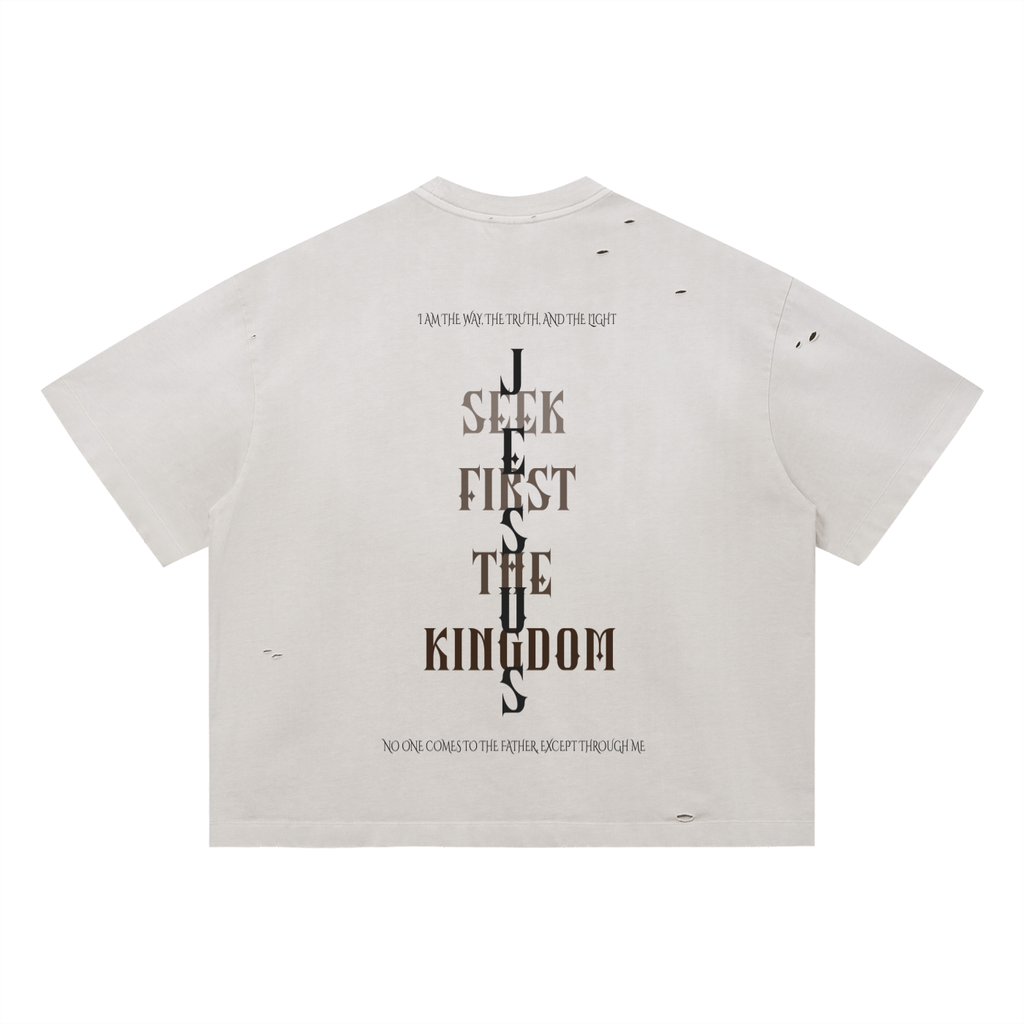 Seek the Kingdom Boxy Distressed